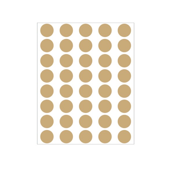 Nevs 1/2" Color Coding Dots Tan - Sheet Form DOT-12M Tan - main